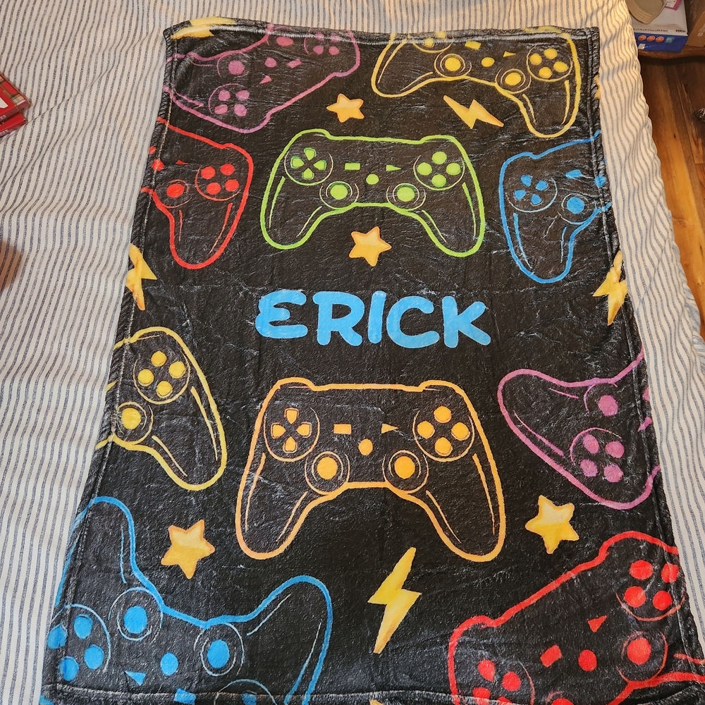 Colorful Gaming Controller Kids Blanket